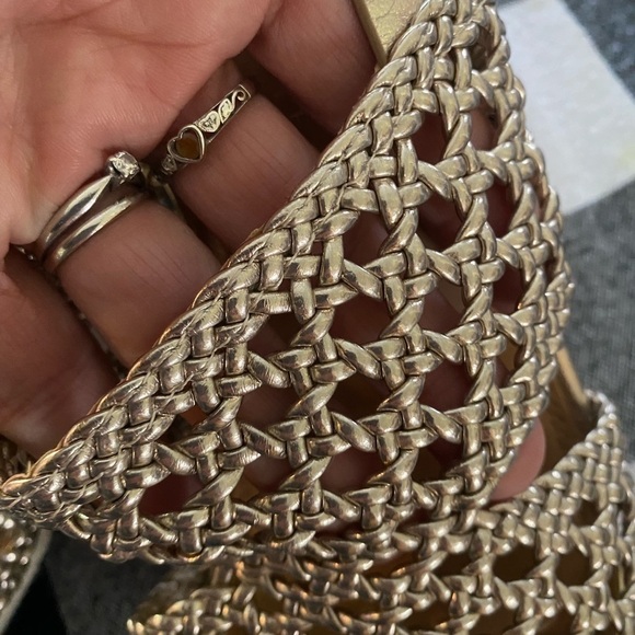 Delara size 9 Kelly and Katie wedge gold and cream shoes - Picture 5 of 10